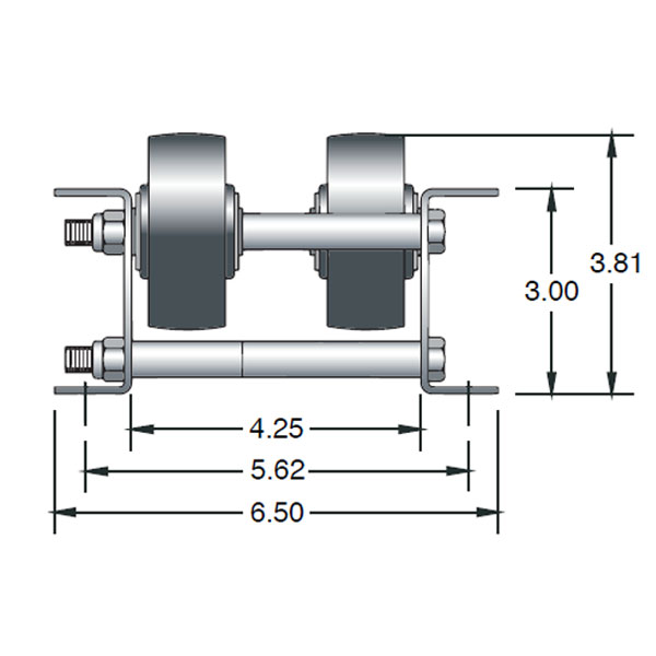 Double Brake Wheel Pallet Flow