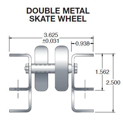 Staggered Skate Wheel Pallet Flow