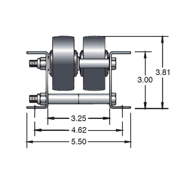 Single Wheel Plastic Pallet Flow Dimensions