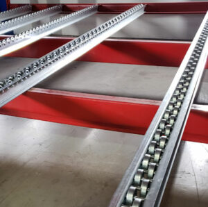 Metal Skate Wheel Pallet Flow Lanes