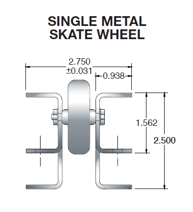 Single-Metal-Skate-Wheel-Pallet-Flow Pallet Flow Skate Wheel Dimensions