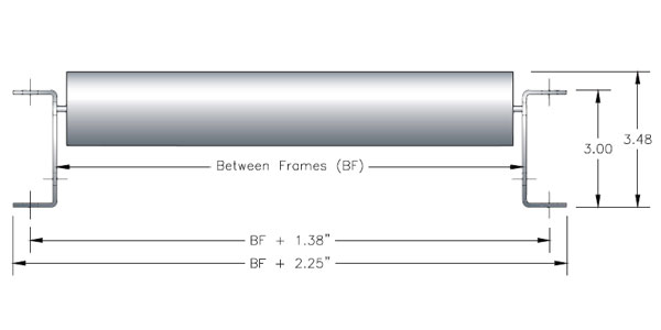 Wide Roller Pallet Flow Dimensions